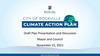 Climate Action Plan. Draft Plan Presentation and Discussion