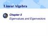 Linear Algebra. Chapter 5. Eigenvalues and Eigenvectors