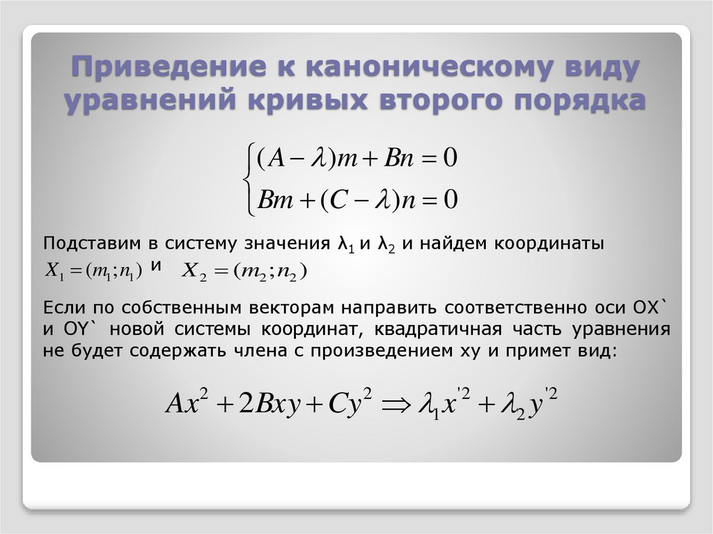 Каноническая форма системы