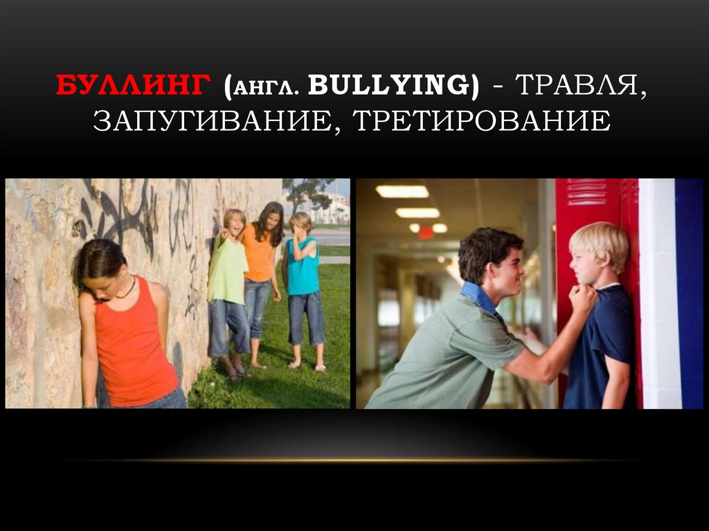 Буллинг. Основные виды буллинга - презентация онлайн