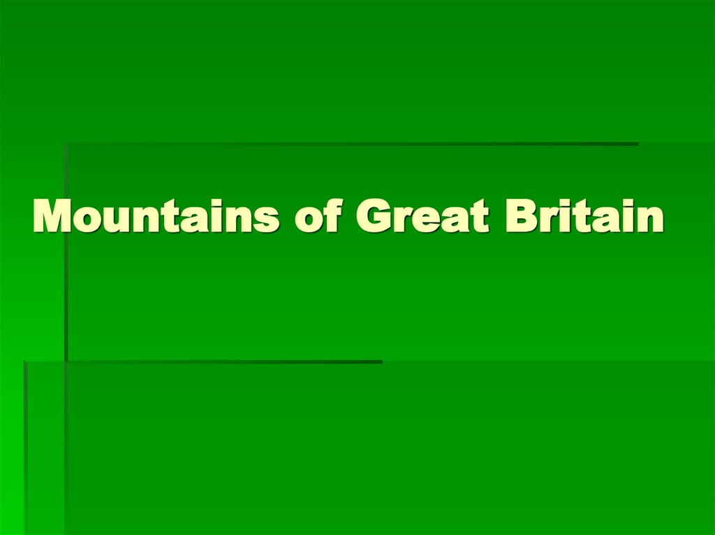 Mountains of Great Britain