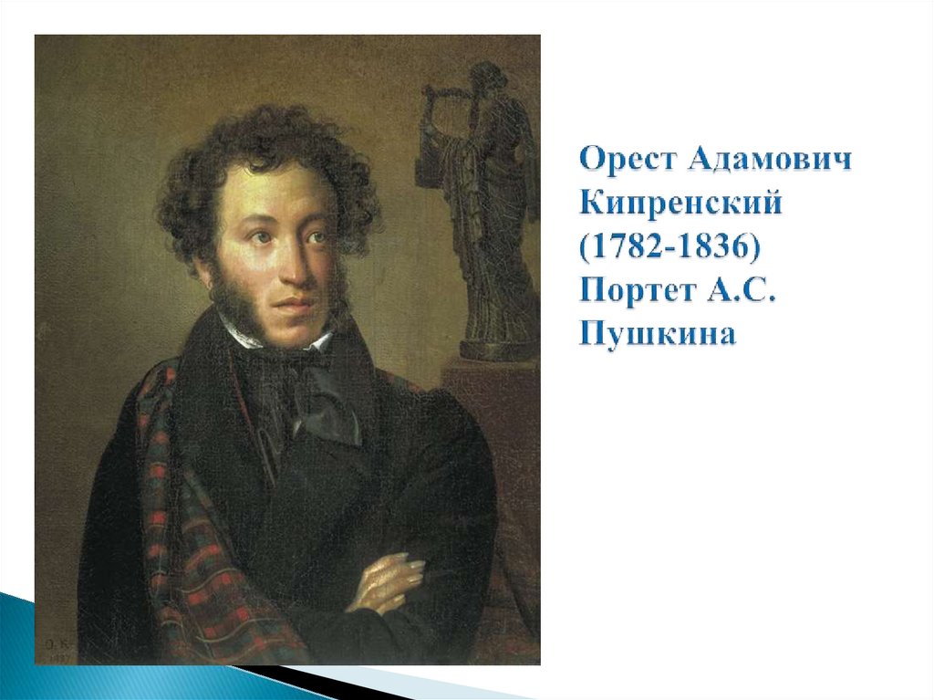 Орест Адамович Кипренский (1782-1836) Портет А.С. Пушкина