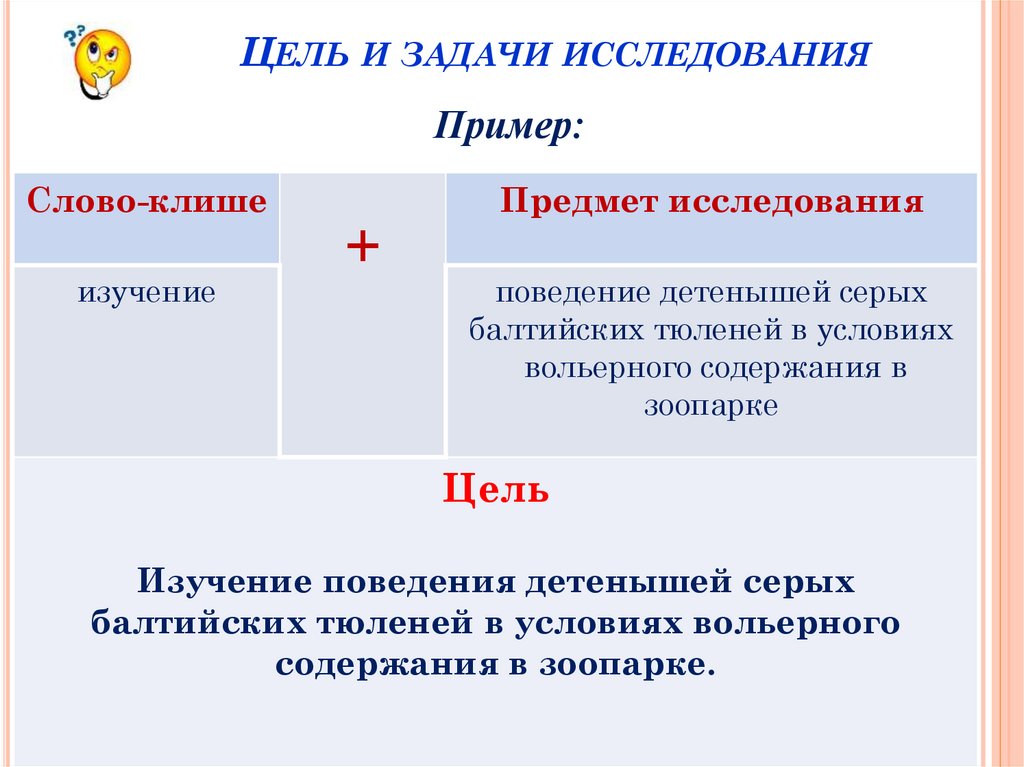 Цель и задачи исследования