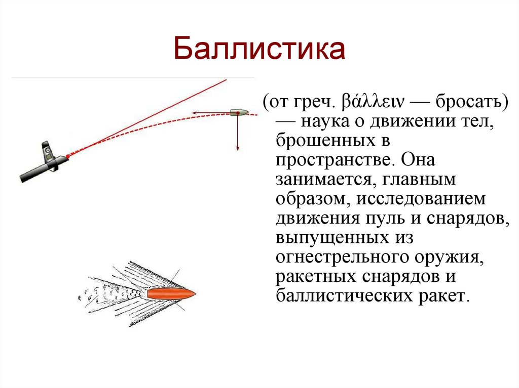 Баллистика картинки для презентации