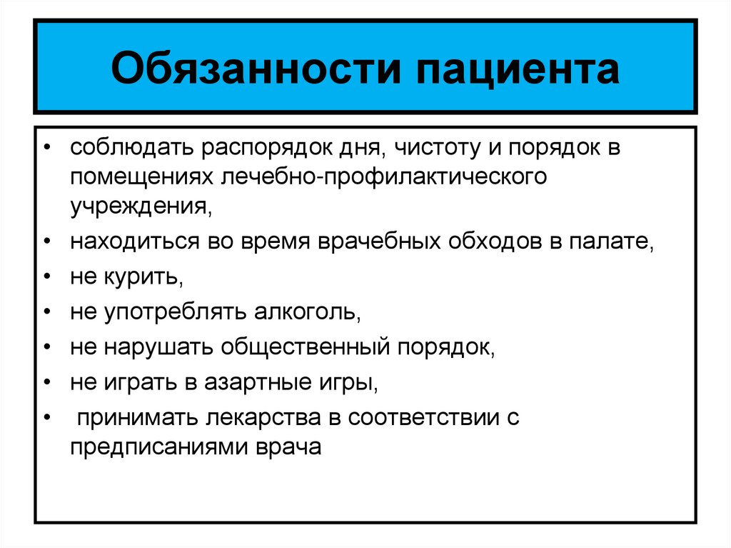 Ответственность пациента