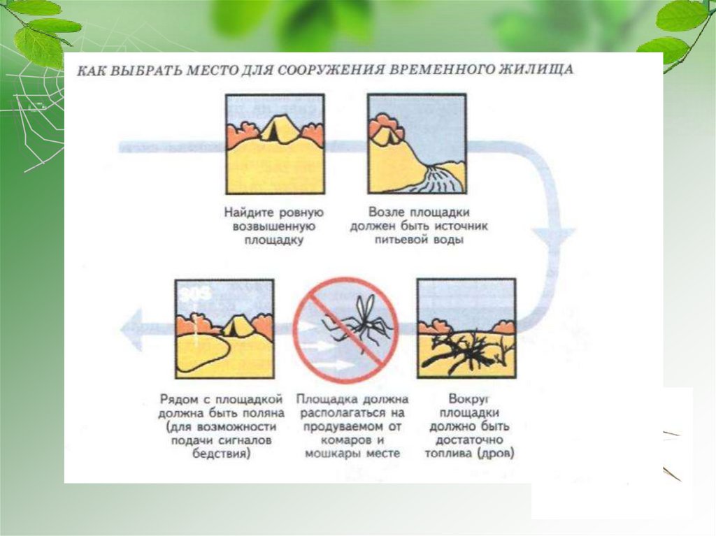 В каких местах нельзя делать временное укрытие. Как выбрать место для сооружения временного жилища. Требования к месту сооружения временного жилища. Как выбрать место для временного укрытия. Как выбрать место для сооружения временного укрытия.