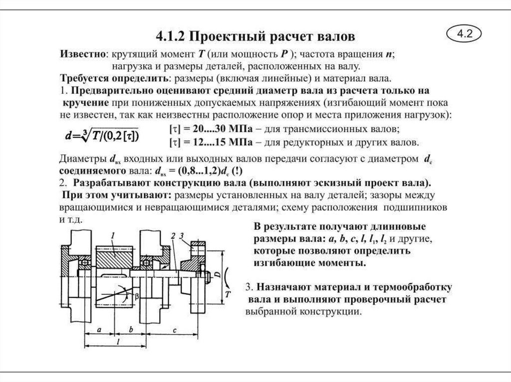 Проектирование расчет. Расчет валов. Детали обслуживающие передачи. Проектный расчет валов. При проектном расчете вала.