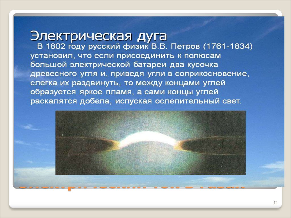 Электрический ток в газах