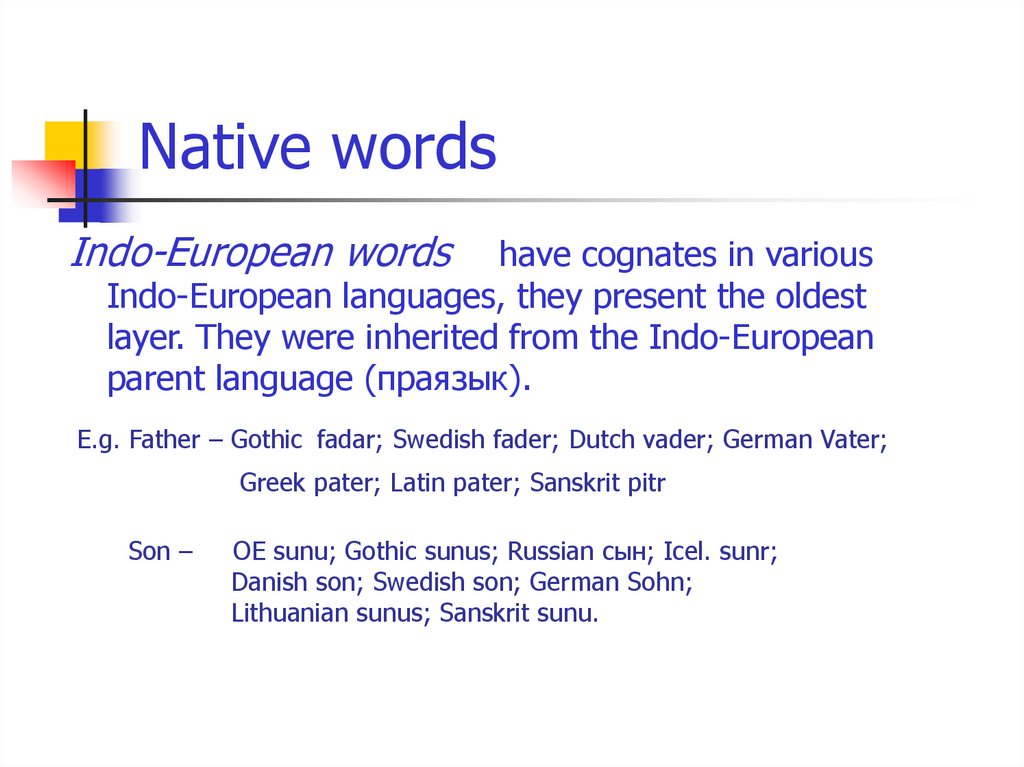 Native words