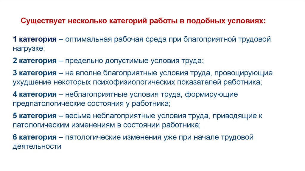 Условия труда - online presentation