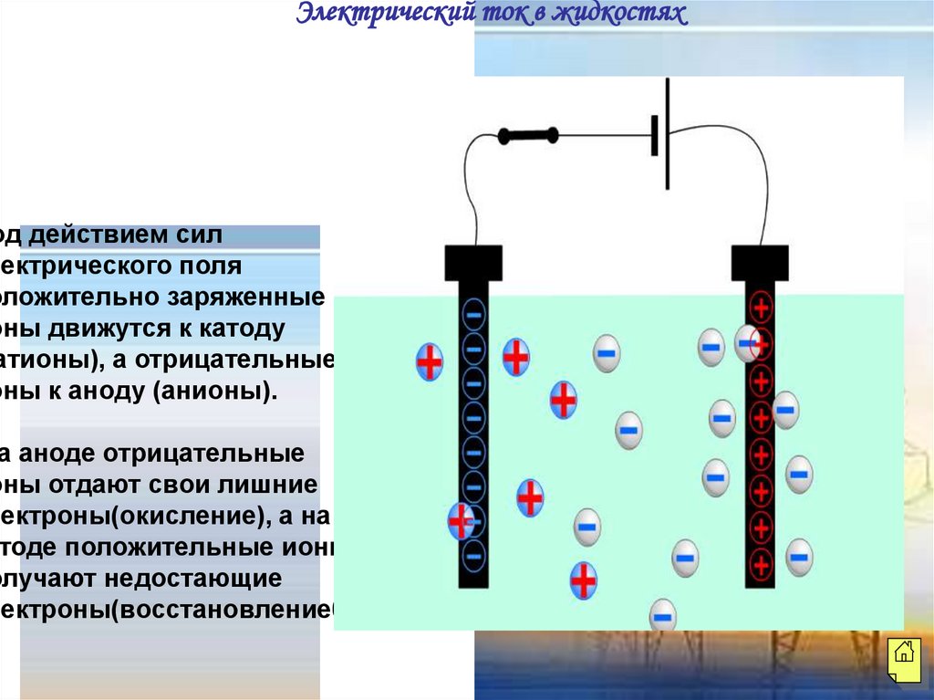 Электрический ток в разных средах презентация