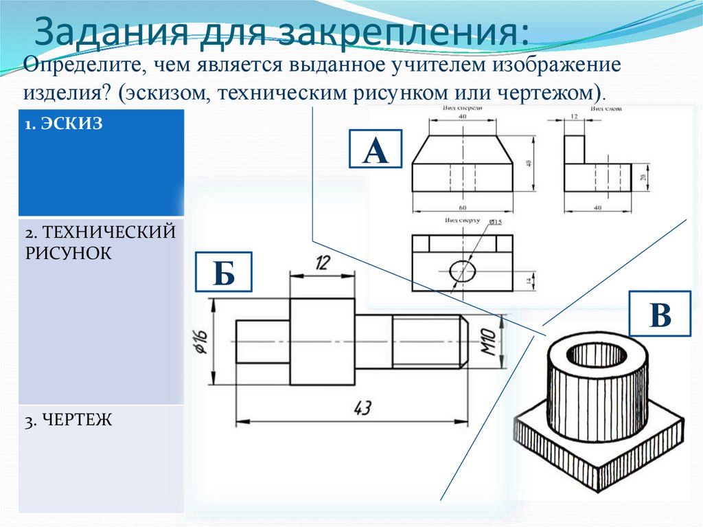 Графическое изображение изделий 7 класс