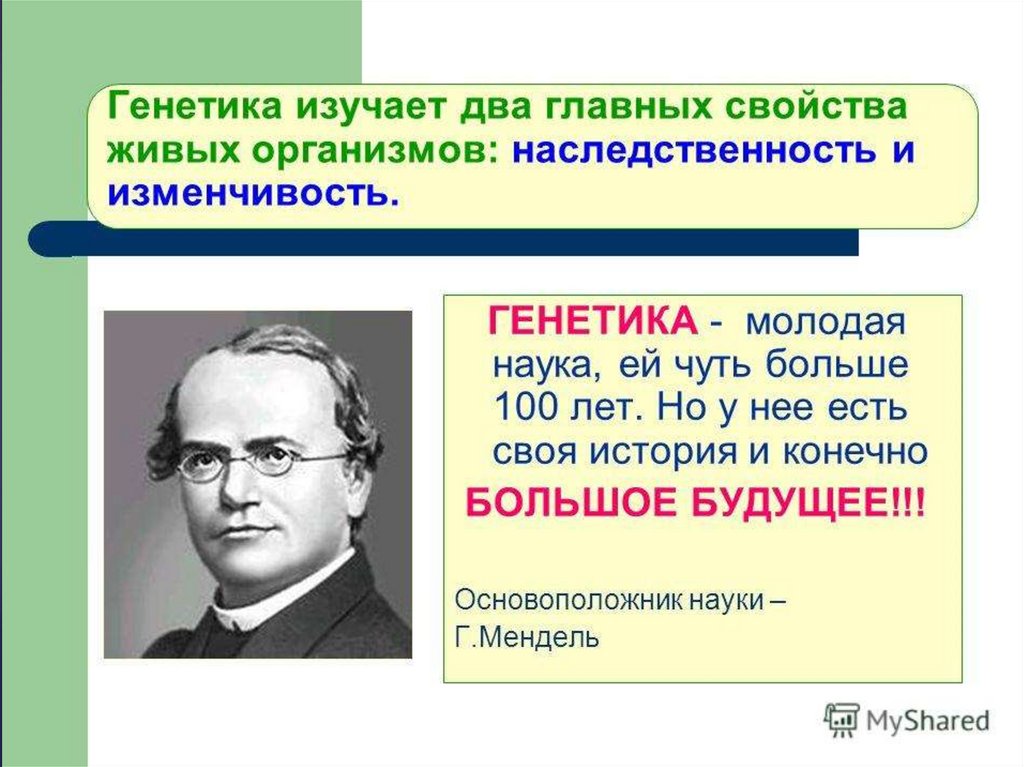 Общие представления о наследственности и изменчивости презентация