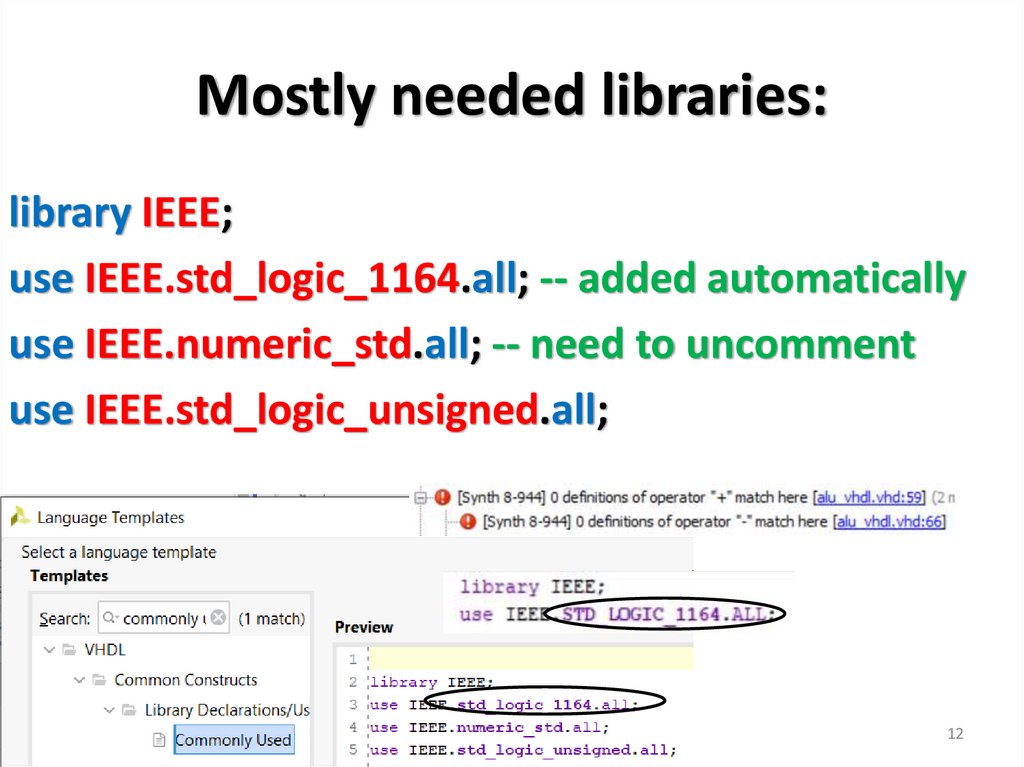 Mostly needed libraries: