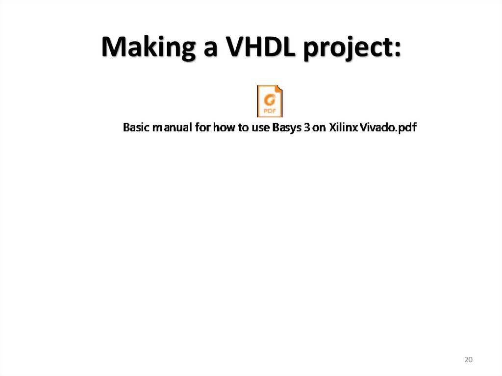 Making a VHDL project: