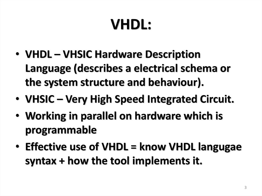 VHDL: