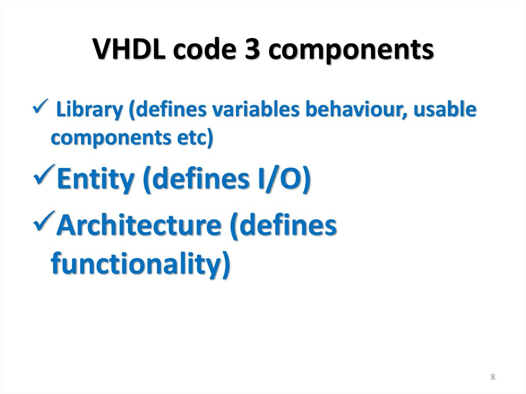 VHDL code 3 components