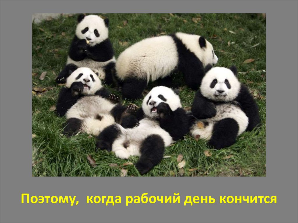 Поэтому, когда рабочий день кончится