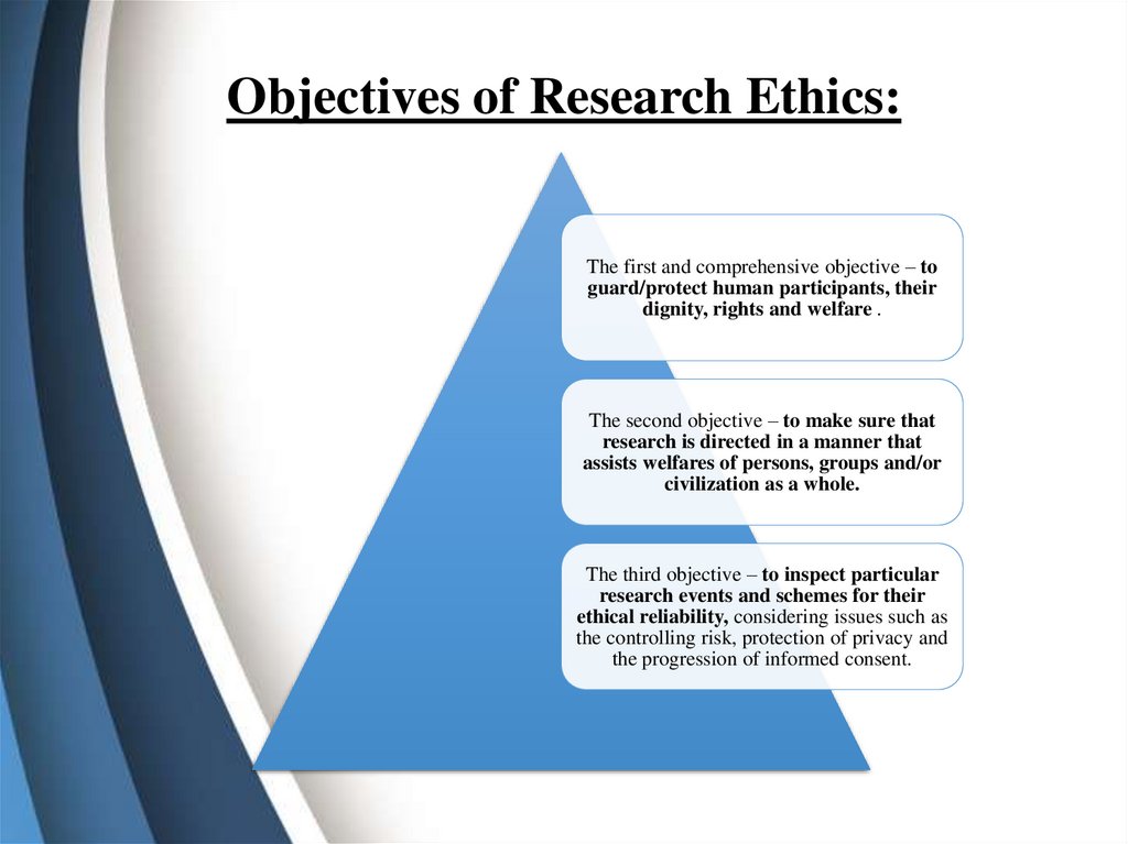 objectives of research ethics