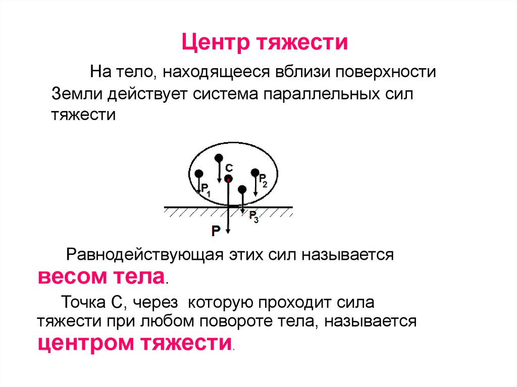 Где может находиться центр тяжести тела физика. Центр тяжести это в технической механике. Центр тяжести тела техническая механика. Формула центра тяжести системы. Центр тяжести тела теоретическая механика.