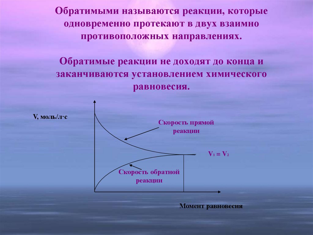 Реакция идущая до конца. Реакции, протекающие в двух взаимно противоположных направлениях. В двух взаимно противоположных направлениях. Обратимые и протекающие до конца реакции. Реакции протекающие одновременно в двух направлениях химические.