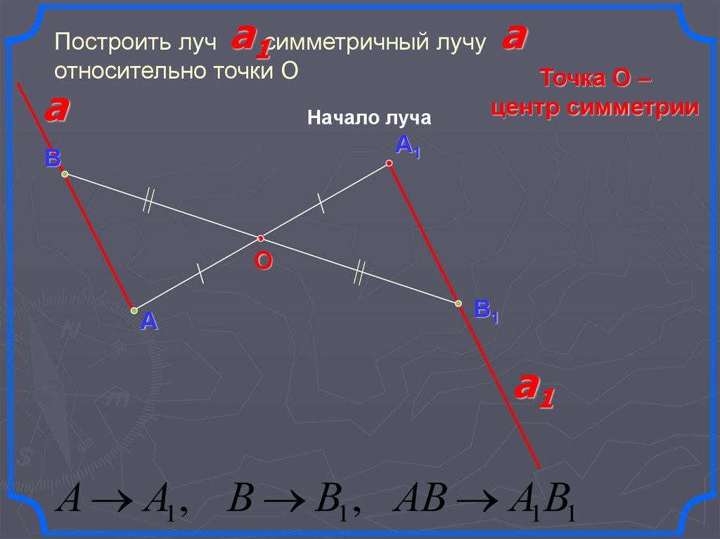 Построение симметрии относительно точки