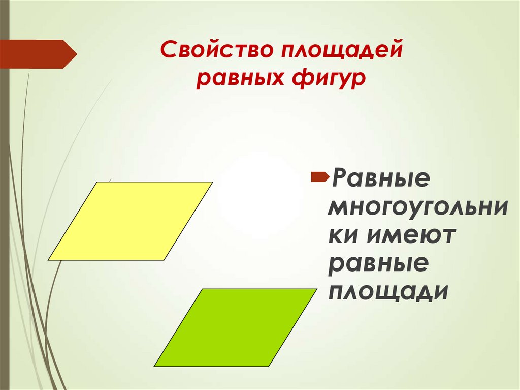 Первичное представление о равных фигурах 7 класс