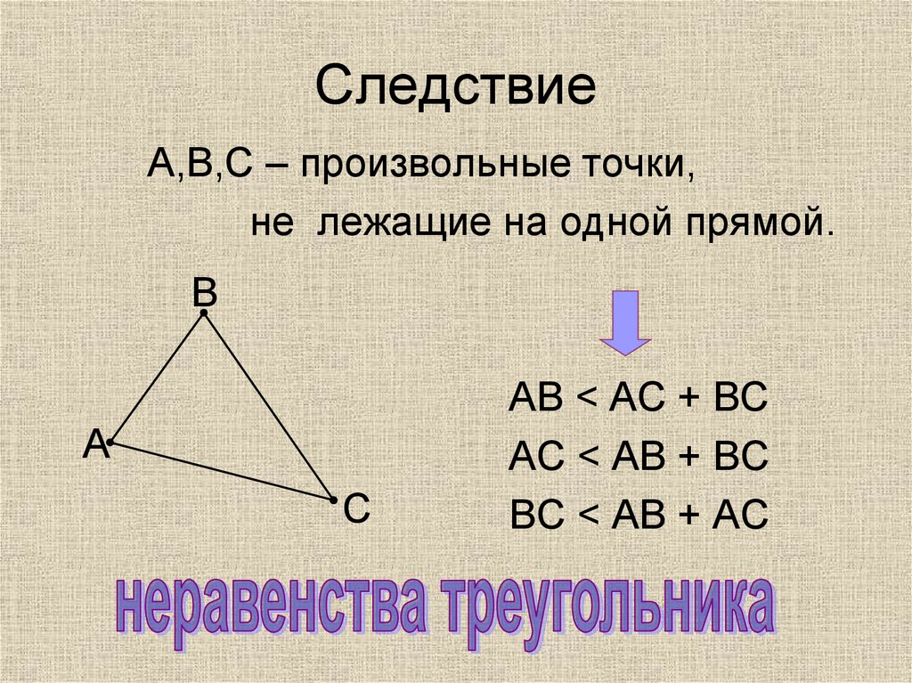 Неравенство прямоугольного треугольника 7 класс. Неравенство треугольника. Неравенство треугольника следствие. Неравенство треугольника доказательство. Неравенство треугольника 8 класс.