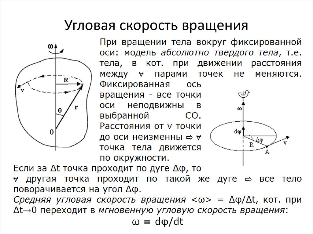 Поступательное движение. Угловая скорость вращения - презентация онлайн