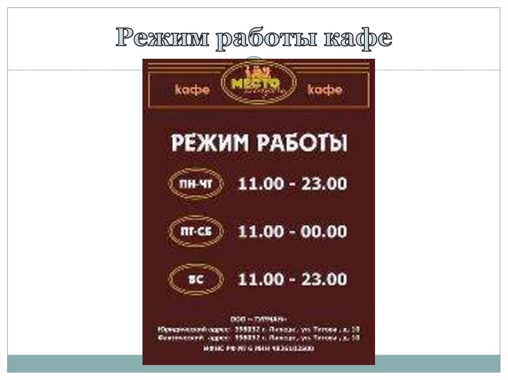 Бизнес-план. Студенческое кафе - презентация онлайн