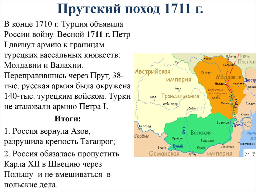 Прутский поход 1711 года