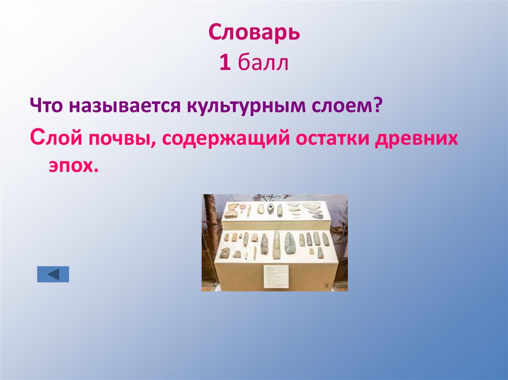 Словарь 1 балл