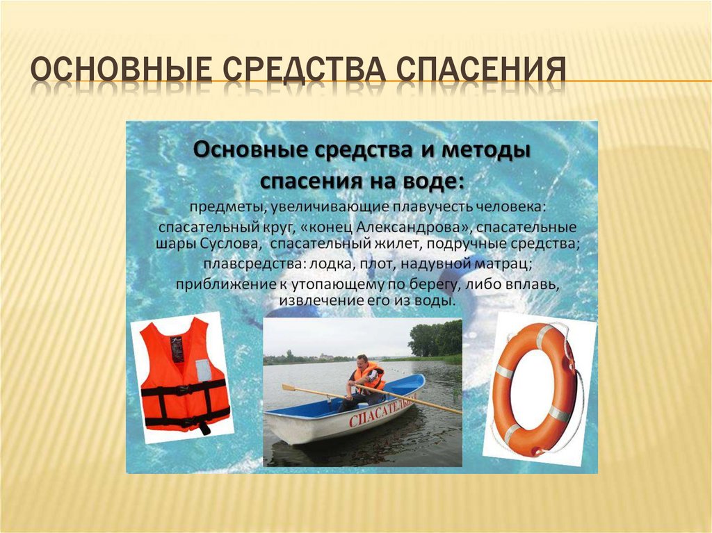 Основные средства спасения