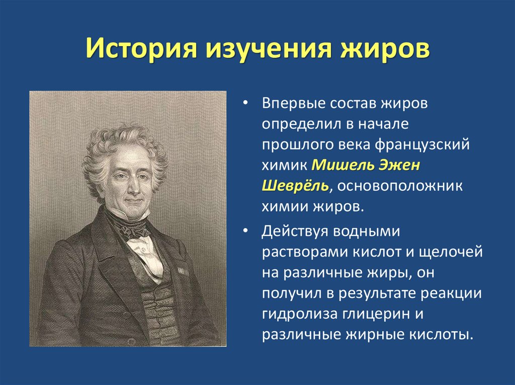 История изучения жиров