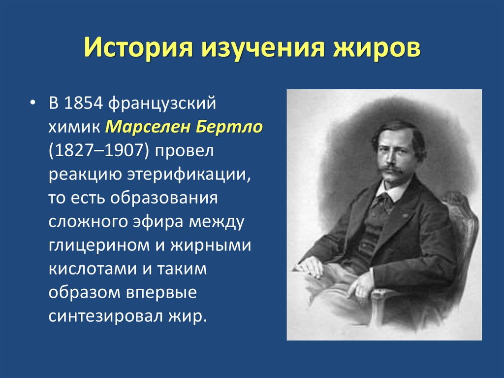 История изучения жиров