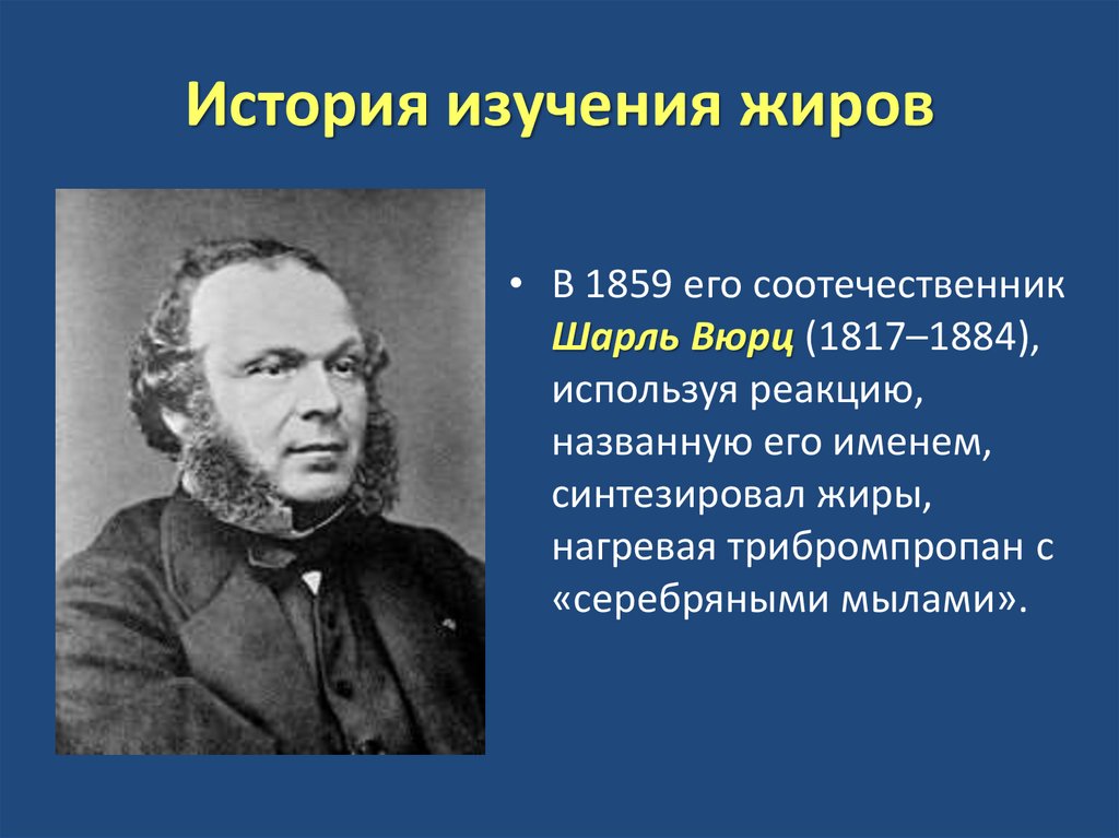 История изучения жиров