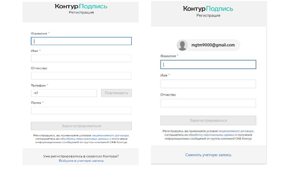 Контур. Подпись. Шаблон - презентация онлайн