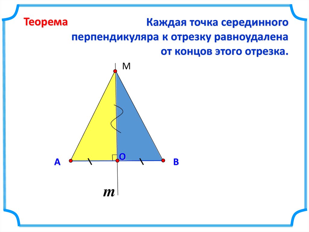 Прямая теорема о серединном перпендикуляре