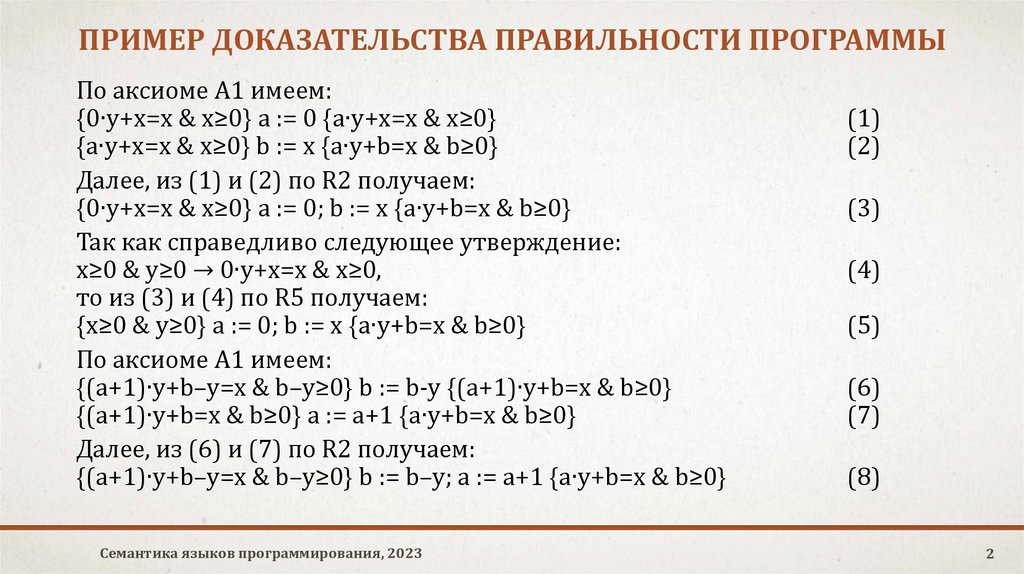 Доказательство правильности программ презентация