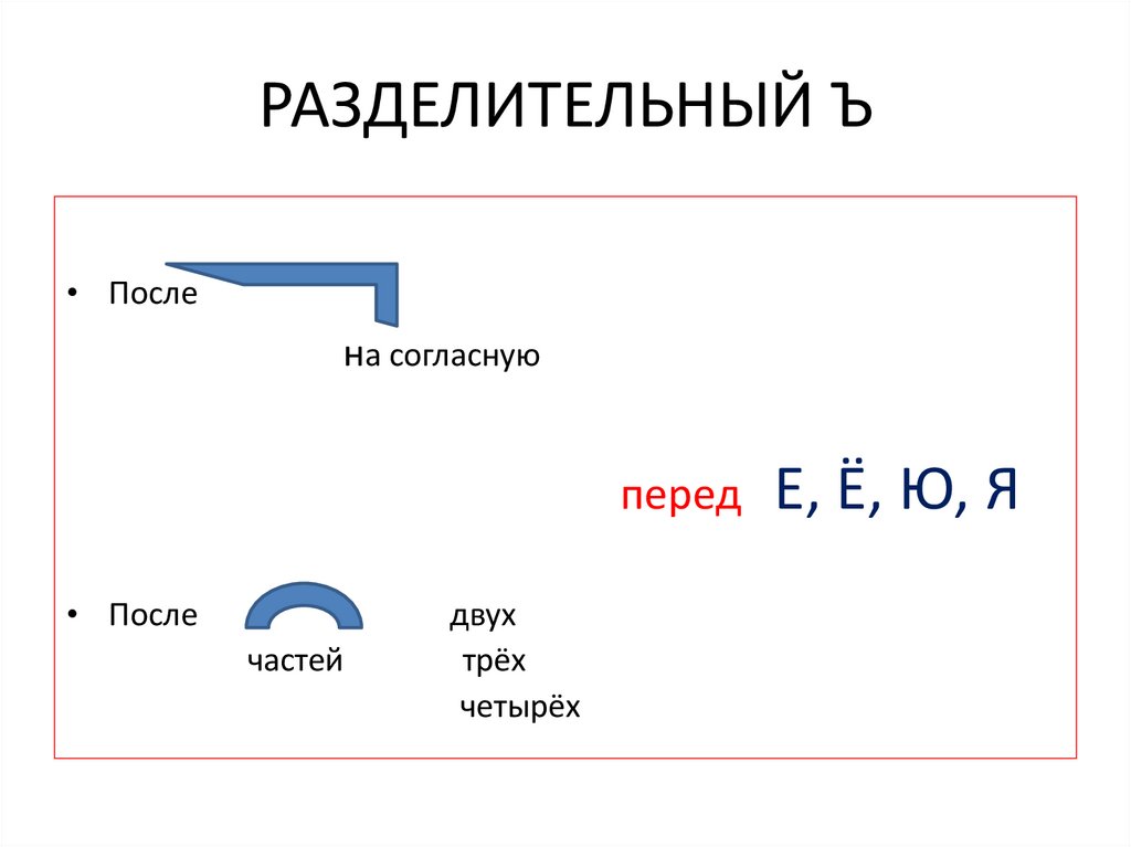 РАЗДЕЛИТЕЛЬНЫЙ Ъ