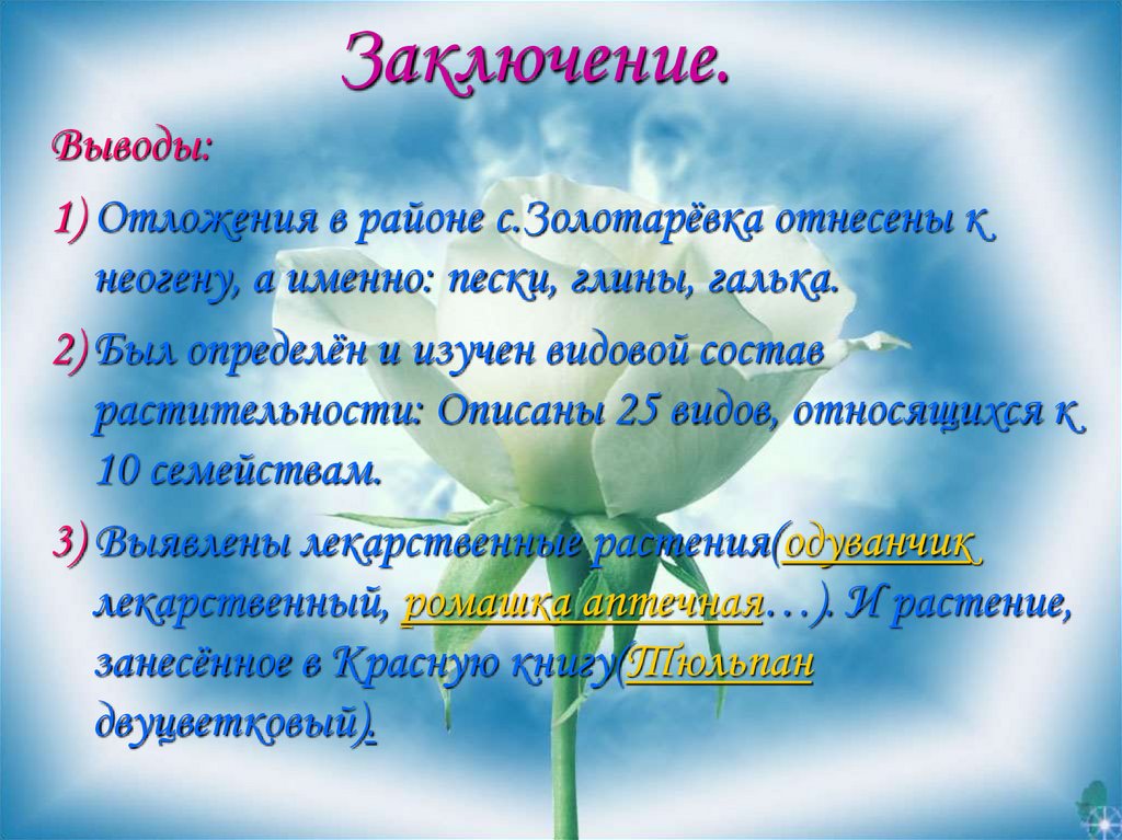 Заключение.