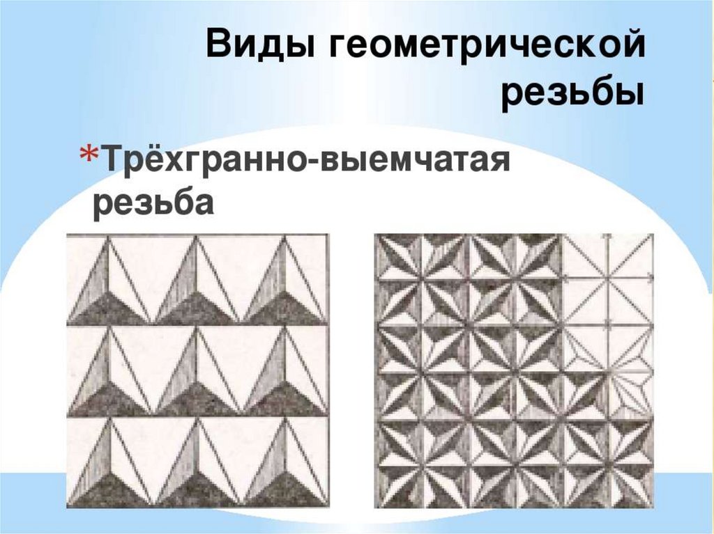 Элементы геометрической резьбы по дереву