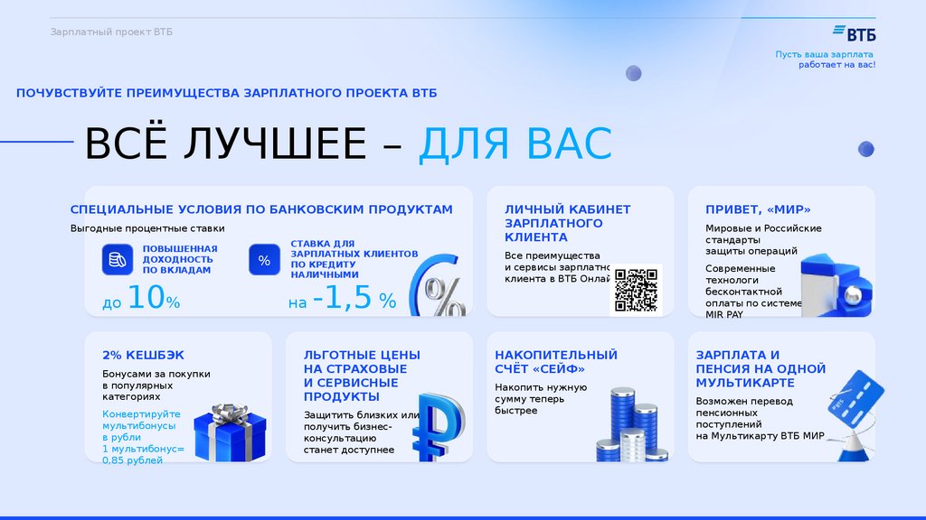 Зарплатный проект втб преимущества