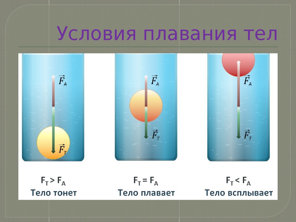 Плаванье тел - презентация онлайн