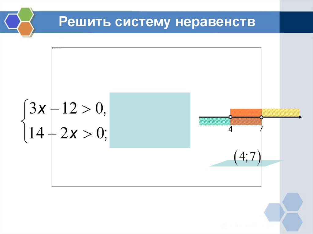 Решить систему неравенств
