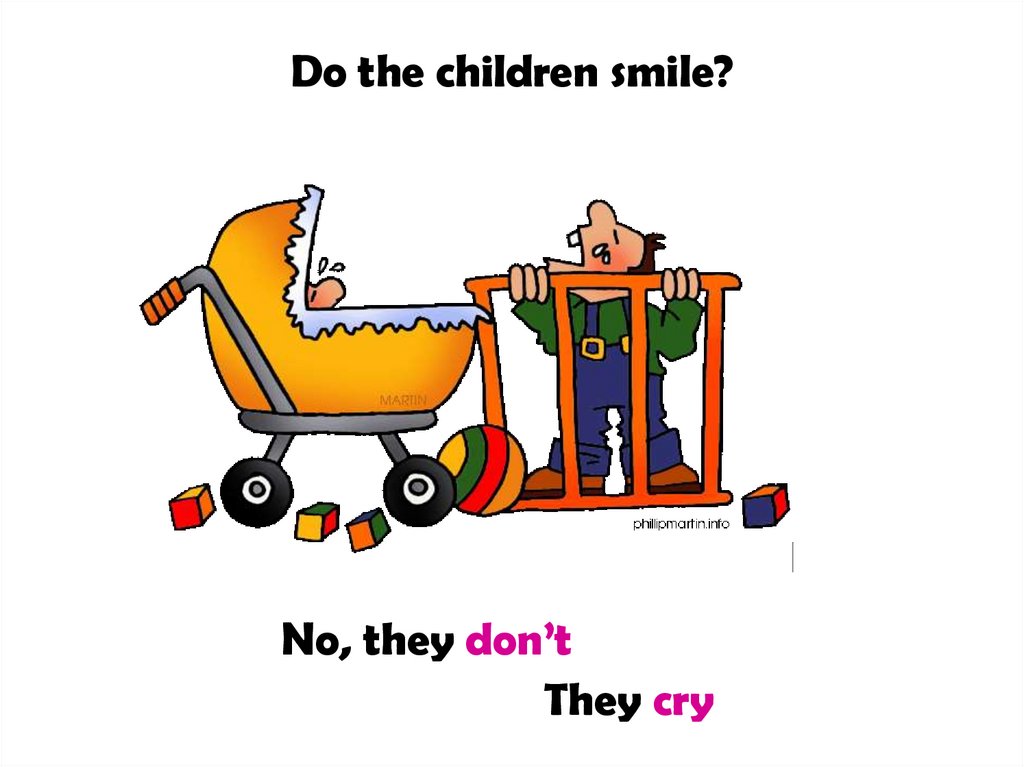 Do the children smile?