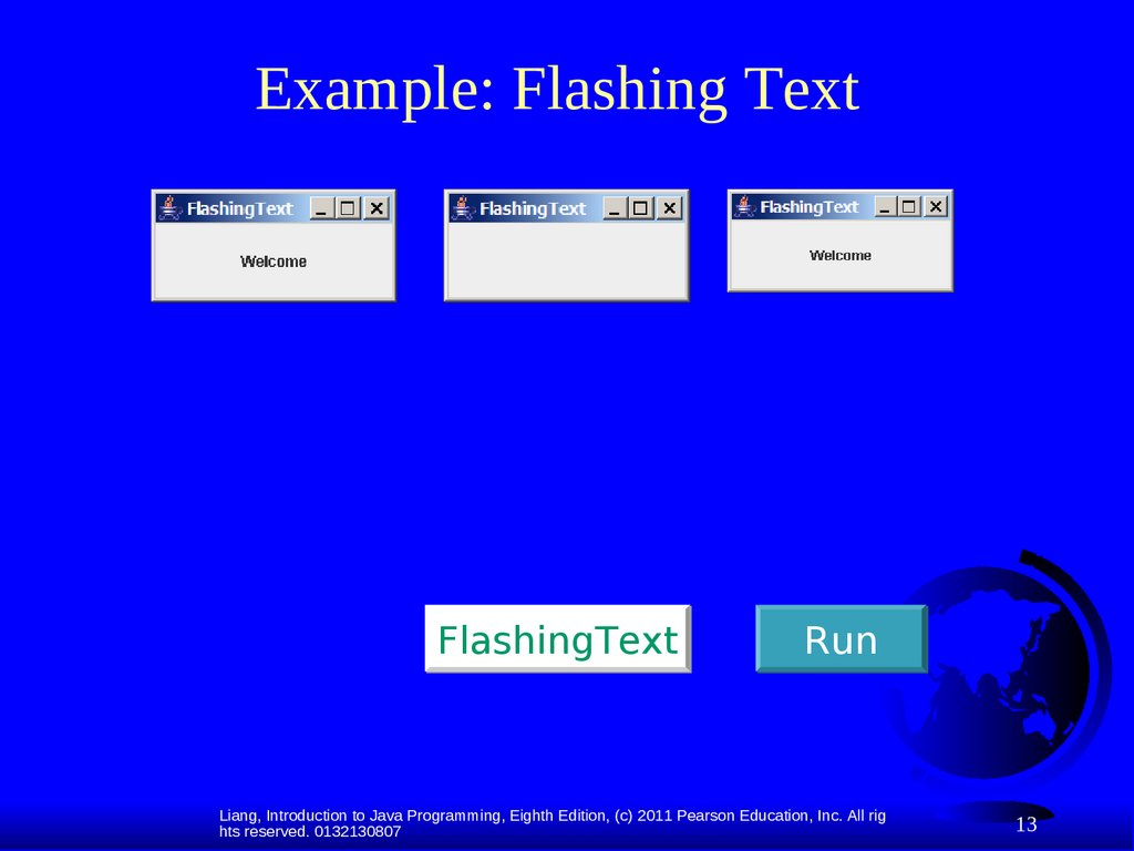 Example: Flashing Text