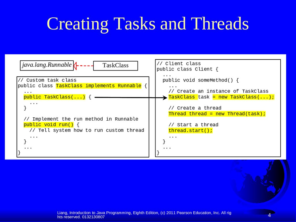 Creating Tasks and Threads