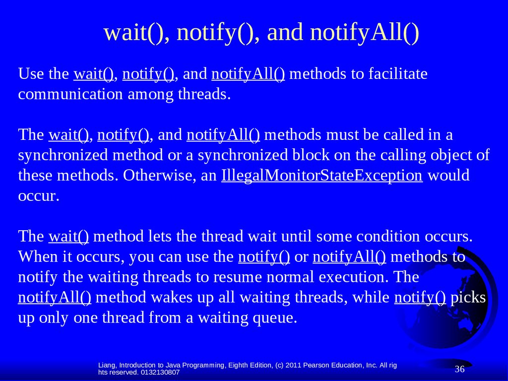 wait(), notify(), and notifyAll()