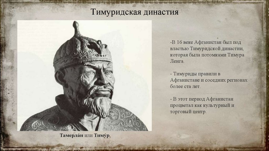 Афганистан в 16-17 веке - презентация онлайн